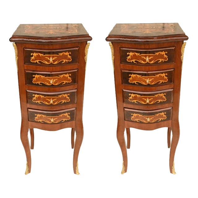 French Louis XV Nightstands, Set of 2 For Sale
