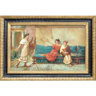 Angelo Granati, Pompeian Scene, Italy, Oil on Canvas, Framed For Sale