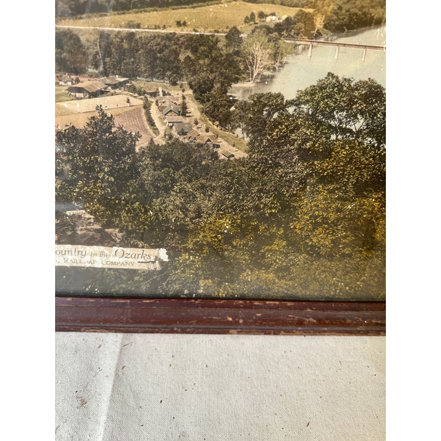 Green Vintage Ozark Map Framed For Sale - Image 8 of 9