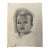 1940s Original Signed Graphite Illustration of Child Portrait, 10 × 8 In. For Sale