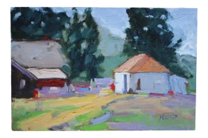 Impressionist Style California Oil Landscape Painting
