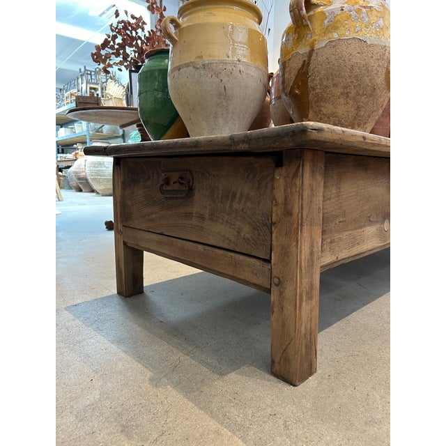 Antique French Provincial Farmhouse Coffee Table, Extra Long, Circa 1880–1900 For Sale - Image 4 of 4