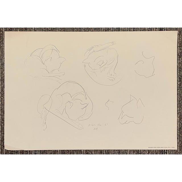 1967 Neil Meitzler Minnie Mae Cat Drawing For Sale - Image 4 of 5