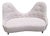 2-Seater Sofa with Double-Humped Backrest in White Teddy Bear Bouclé by Gio Ponti, 1990s For Sale