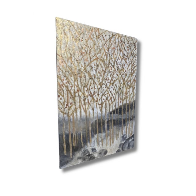 Contemporary Gold Leaf Tree Painting by Bryan Boomershine For Sale - Image 3 of 7