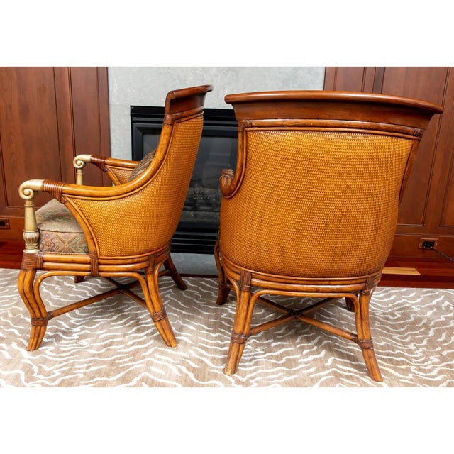 A Pair Ethan Allen Bermuda Upholstered Chair For Sale In New York - Image 6 of 8