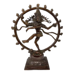 Asian Dancing Hindu Bronze Copper Shiva Nataraja Circa 1950