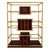1980s Brass and Wood Bookcase, 1980s For Sale - Image 5 of 5