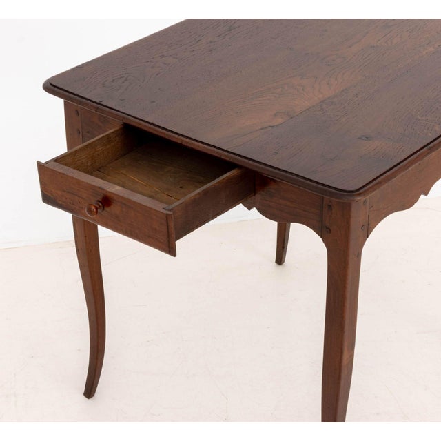 French Provincial Style Oak Lamp Table For Sale - Image 10 of 10