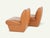 Vintage Italian Armchairs in Mahogany Wood and Padded Leather, 1950s For Sale - Image 3 of 8