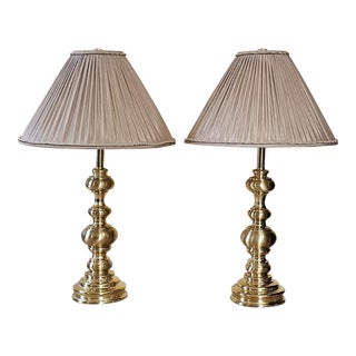 Mid-Century Modern Stiffel Brass Table Lamps, a Pair For Sale