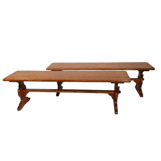 Cushman of Vermont Mid 20th Century Cushman Colonial Benches- a Pair For Sale - Image 4 of 13