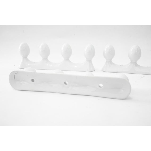 Porcelain Kitchen Wall Mount Hooks, Vienna, Austria, 1920s, Set of 3 For Sale - Image 3 of 8