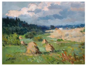 Edgars Vinters, Summer Day, 1994, Oil on Cardboard