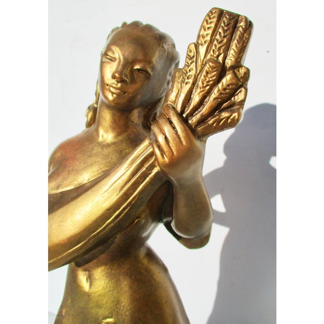 MCM Gilt-Copper Clad Harvest Figure For Sale - Image 10 of 11