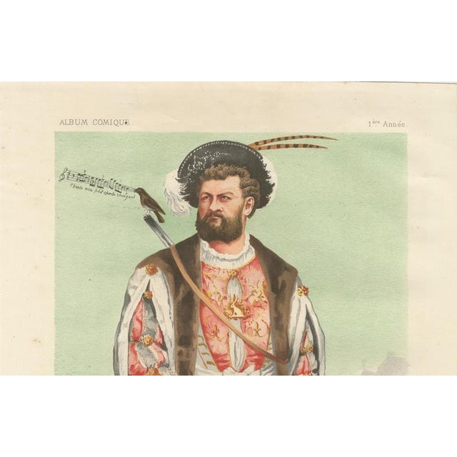 After Bisetsky, French Belle Époque Opera Caricature, Monsieur Lassalle, 1884, Chromolithograph For Sale - Image 4 of 9