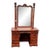 Outstanding Antique Empire Mahogany Mirrored Kneehole Dressing Table or Vanity For Sale