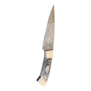 Damascus Steel Blade Knife Wood Handle For Sale