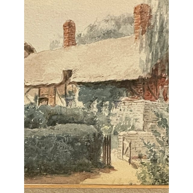 Jane Brewster Reid Cottage Floral 1930's Watercolor Anne Hathaway's, Framed For Sale - Image 4 of 15