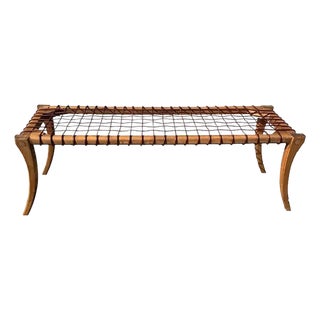 Modern Mid Century Klismos Bench For Sale