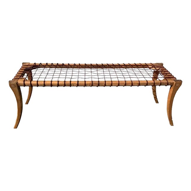 Modern Mid Century Klismos Bench For Sale