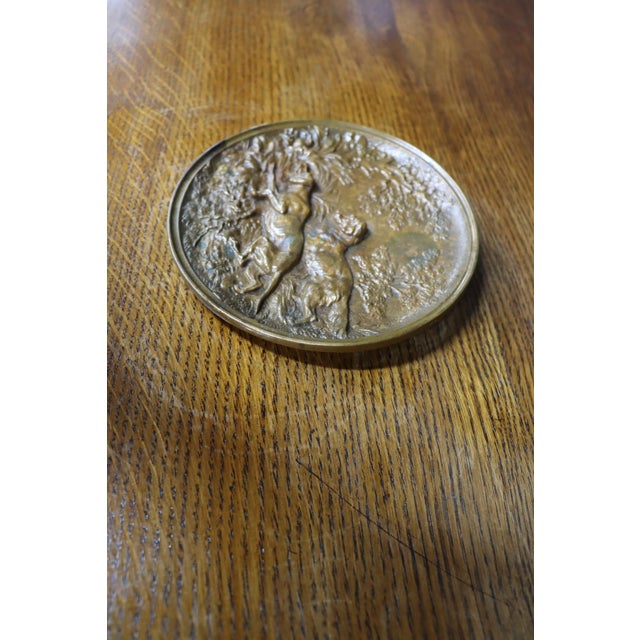 Antique French Copper Hunting Dog Relief Plaque For Sale In Philadelphia - Image 6 of 7