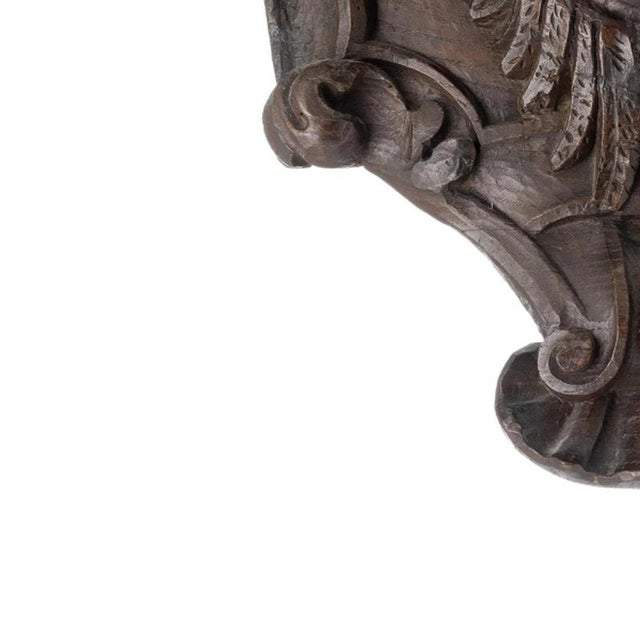 Corbel in Carved Chestnut Wood, 19th Century For Sale - Image 3 of 6