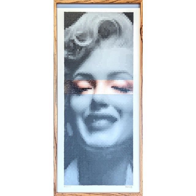 Francisco Vital "Marilyn Monroe Smile" Contemporary Pop Art Inspired Pixelated Portrait Painting, 2021 For Sale