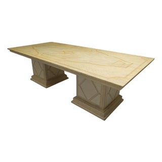 Custom Italian Faux Painted Dining Table For Sale
