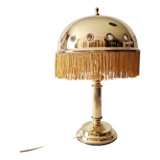 Table Lamp with Hemispherical Lampshade from Sölken Leuchten, 1970s For Sale
