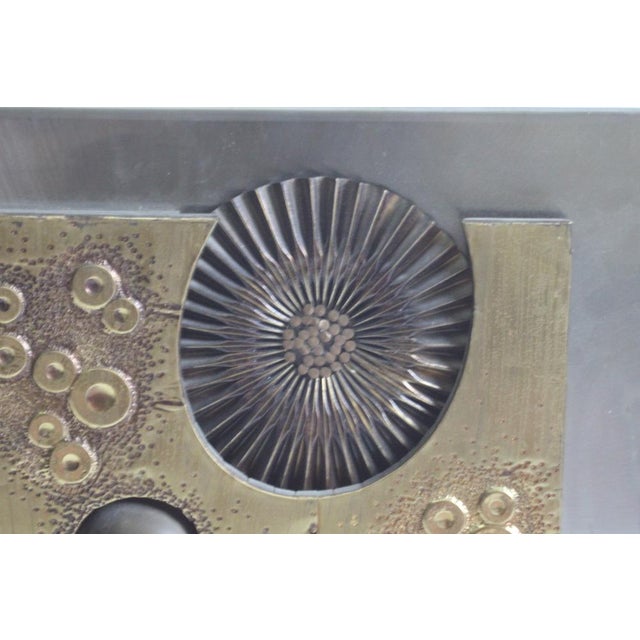 Brutalist Brass Wall Panel, 1970s For Sale - Image 6 of 16
