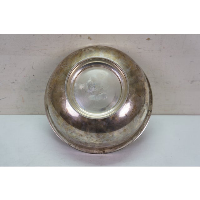 Silver Early 20th Century M. Fred Hirsch Sterling Silver Paul Revere Bowl 900g 10" For Sale - Image 8 of 8