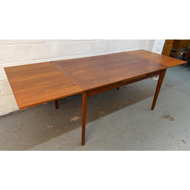 Mid-Century Modern Mid-Century Teak Draw-Leaf Dining Table by Vejle Stole & Møbelfabrik For Sale - Image 3 of 13