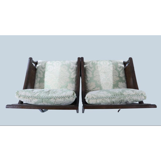 Pair of 20th Century French Bergere Fauteuil Cane Back Arm Chairs For Sale - Image 4 of 16