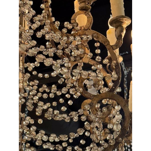 Gold 18th Century Italian Chandelier For Sale - Image 8 of 9