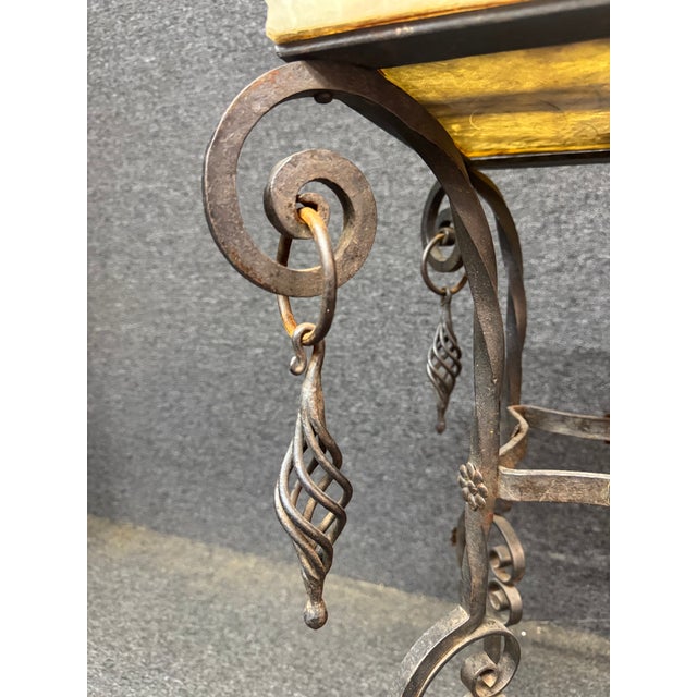 Early 20th Century Victorian Style Iron & Marbletop Pedestal For Sale - Image 5 of 6