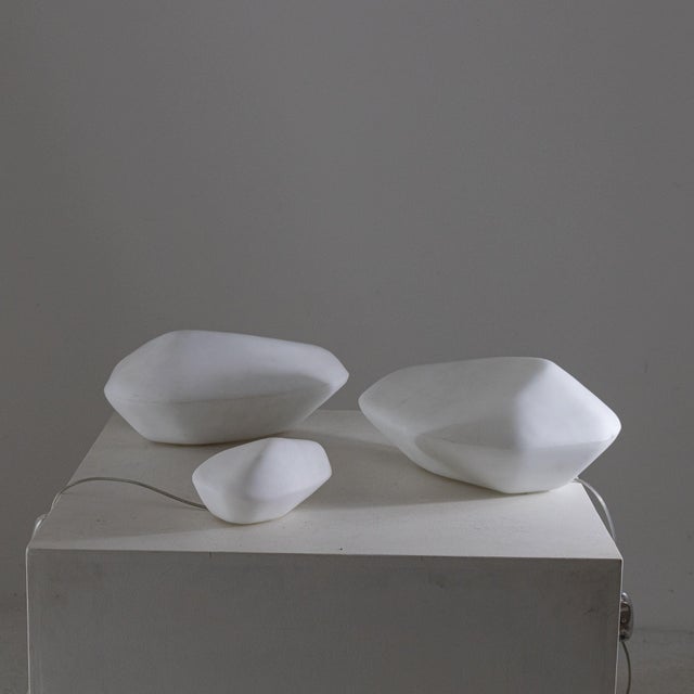 Tre Lampade Stone of Glass Lamps from Oluce, 2000s, Set of 3 For Sale - Image 6 of 8