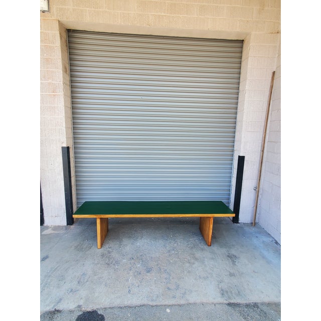 Vintage Solid Oak Bench For Sale - Image 9 of 10