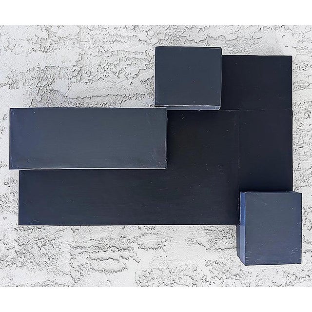 Vintage Brutalist Wood Wall Sculpture Assemblage #III Offered for sale is one in a series of 3 vintage wall sculpture wood...