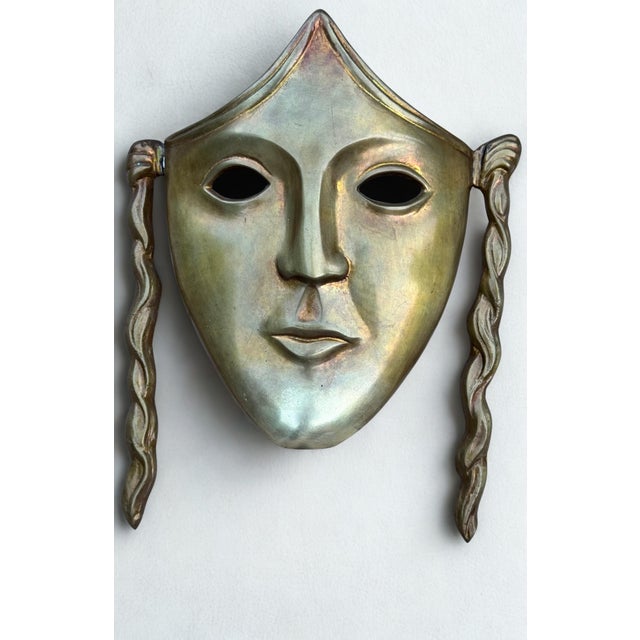 Sarreid, Ltd. Brass Decorative Mask For Sale - Image 11 of 12