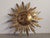 1950s Mid-Century Gilt Metal Sunburst Flush Mount with Leaf Rays, 1950s For Sale - Image 5 of 10
