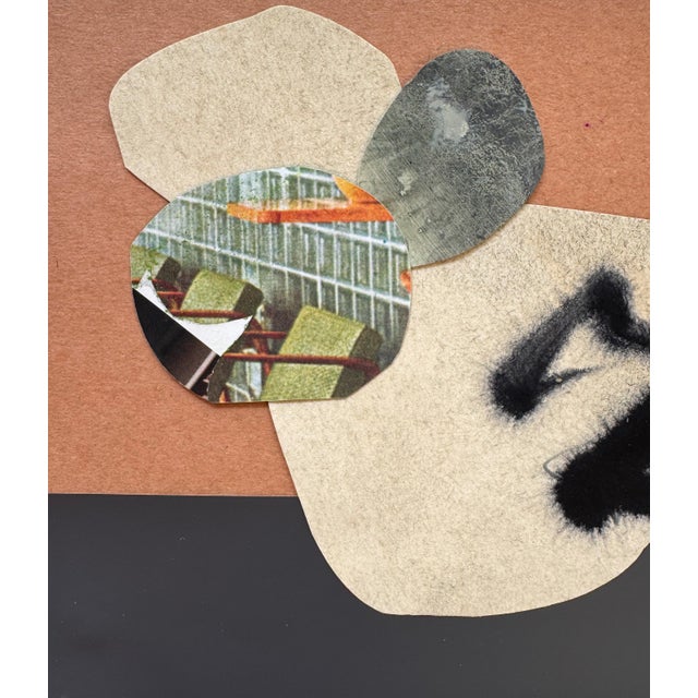 Abstract "New Directive 8" Original Mixed-Media Collage on Paper by Zac Woodiel For Sale - Image 3 of 8