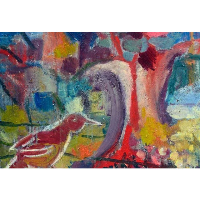 2000s "Empty Nest" Abstract Expressionist Oil Painting For Sale In Monterey, CA - Image 6 of 7