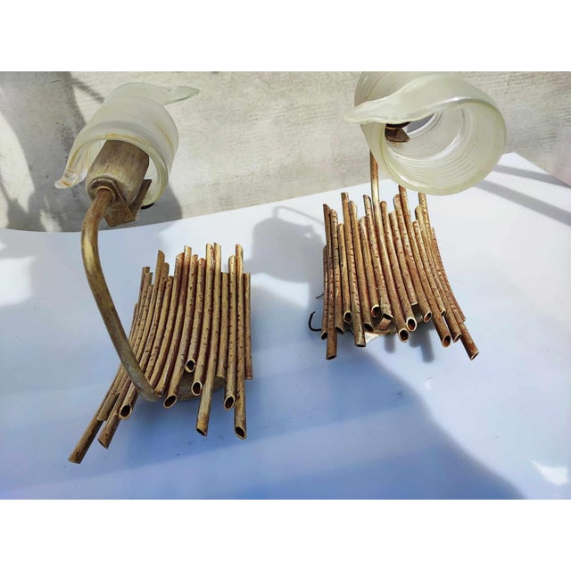 Vintage Chandelier & 2 Wall Lamps, 1980s, Set of 3 For Sale - Image 11 of 18