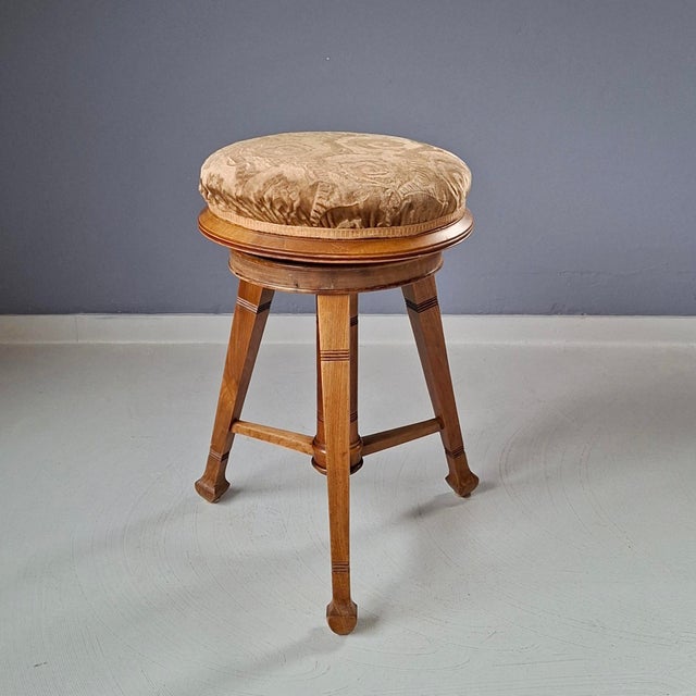 Art Deco Piano Stool, 1920s-1930s For Sale - Image 4 of 6