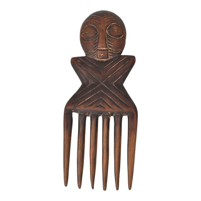 Early 20th Century Songye Kifwebe Figural Comb For Sale