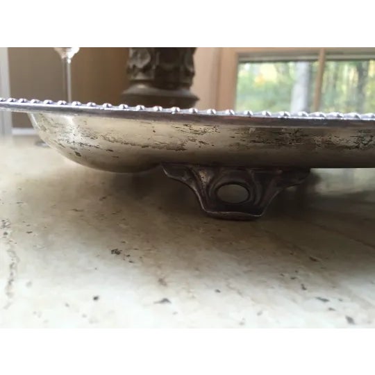 Beautiful silver plated tray. Perfect for entertaining.