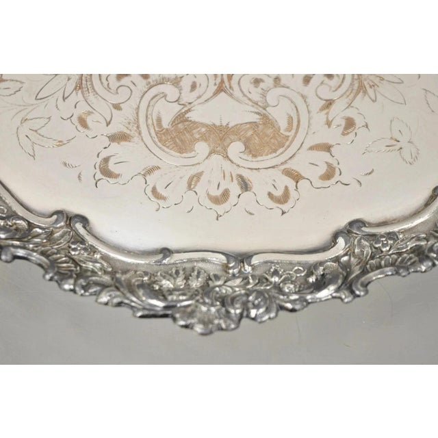 Early 20th Century Antique Victorian Silver Plated 12" Round Award Platter Tray to Francis Biddle For Sale - Image 5 of 11