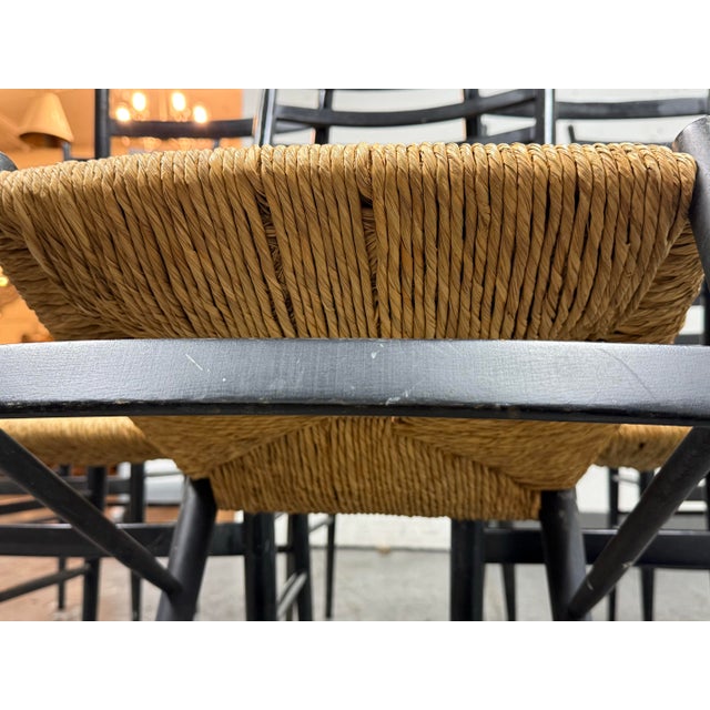 Gio Ponti Style Italian Ladder Back Dining Chairs, Vintage Set of Six For Sale - Image 12 of 12