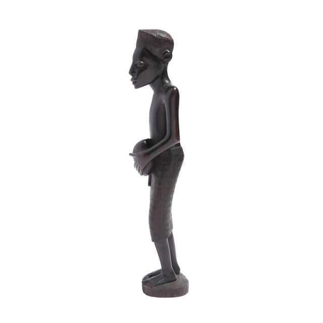 Carved Kenyan Ebony Village Figures, Set of Six, 1950-70 For Sale - Image 11 of 15